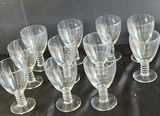 Clear glass goblets with twisted stems and crystal serving pieces - thumbnail 2 of 5