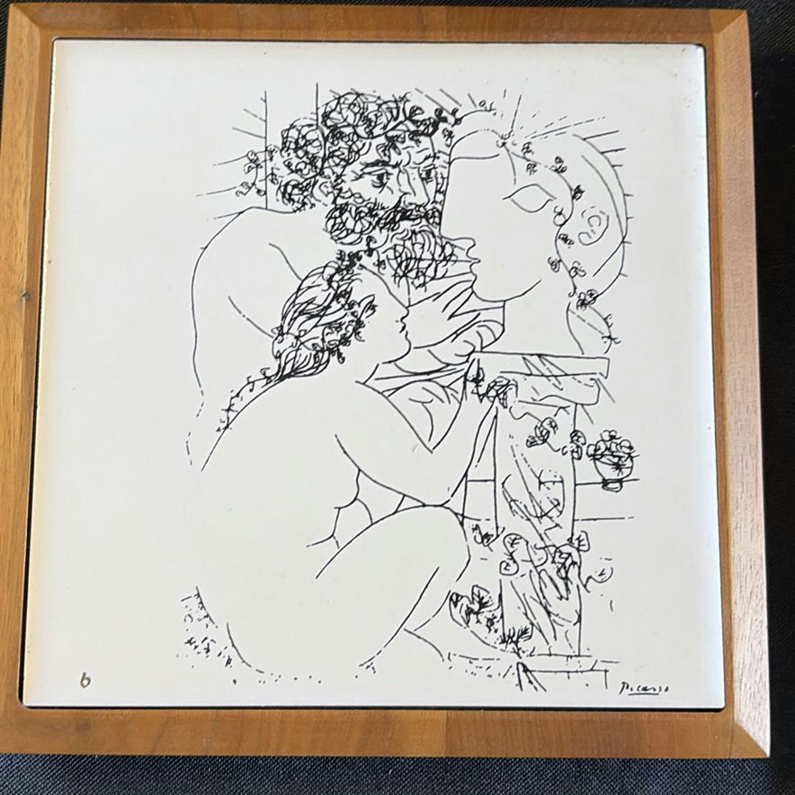 Three framed line drawings of nude figures - image 2 of 4