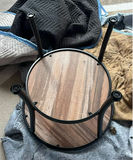 Round Side Table and Wicker Stool - thumbnail 3 of 6