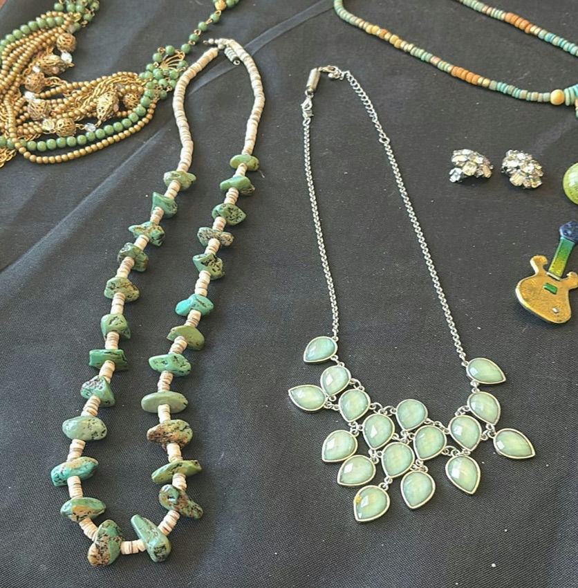 Assorted jewelry collection: necklaces, bracelets, earrings, and rings - image 1 of 7