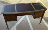 Wooden Writing Desk with Leather-Inset Top - thumbnail 1 of 8