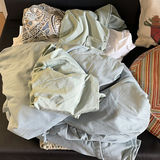 Decorative Pillows, Round Ottomans, Bedding, and Kodak EasyShare S730 Box - thumbnail 2 of 5