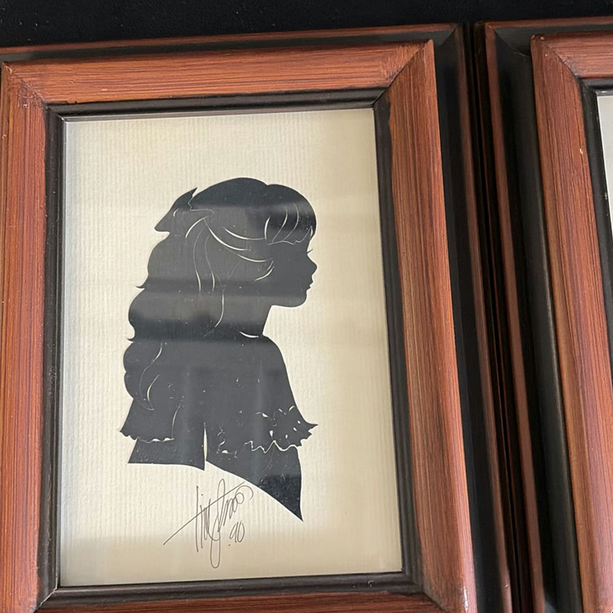 Three Framed Silhouette Portraits - image 3 of 4