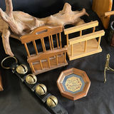 Assorted vintage wooden miniatures, boxes, and metal decor - thumbnail 5 of 7