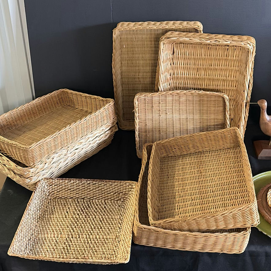 Assorted Woven Baskets and Wooden Decorative Items - image 2 of 8