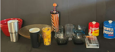 Assorted drinkware and kitchenware items - Image 1 of 6