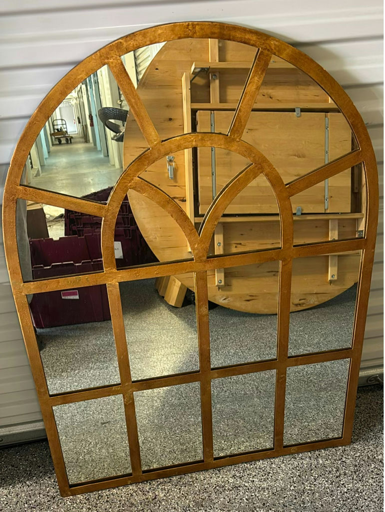 Dr. Livingston Presents Arched Steel-Framed Wall Mirror - image 1 of 9