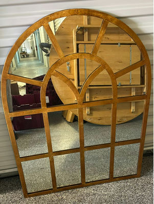 Dr. Livingston Presents Arched Steel-Framed Wall Mirror - Image 1 of 9