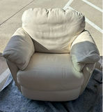 Cream Upholstered Swivel Armchair - thumbnail 1 of 7
