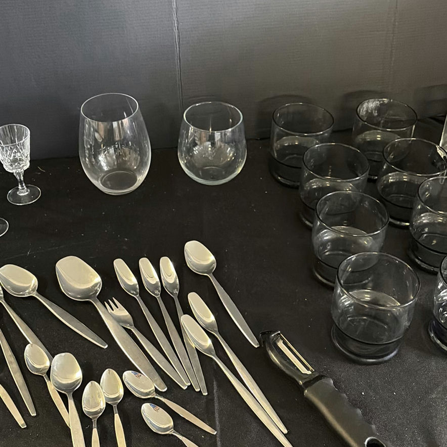 Glassware, Flatware, and Plate Collection - image 4 of 7