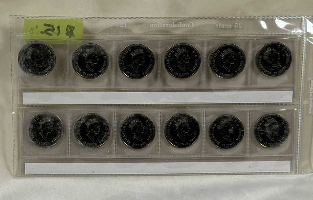 Canadian 25-Cent Confederation 125 Years Coin Set (Monthly Provinces) - image 4 of 5