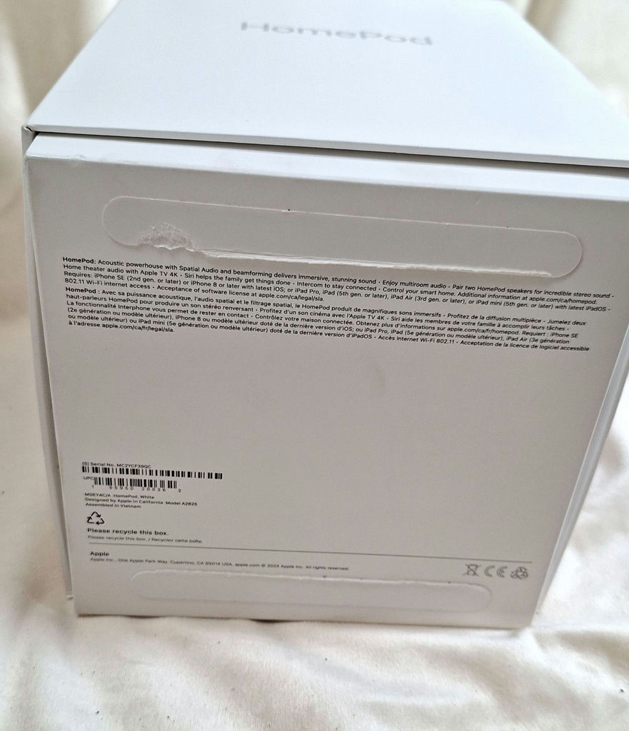 Apple HomePod Smart Speaker with Original Box - image 5 of 6