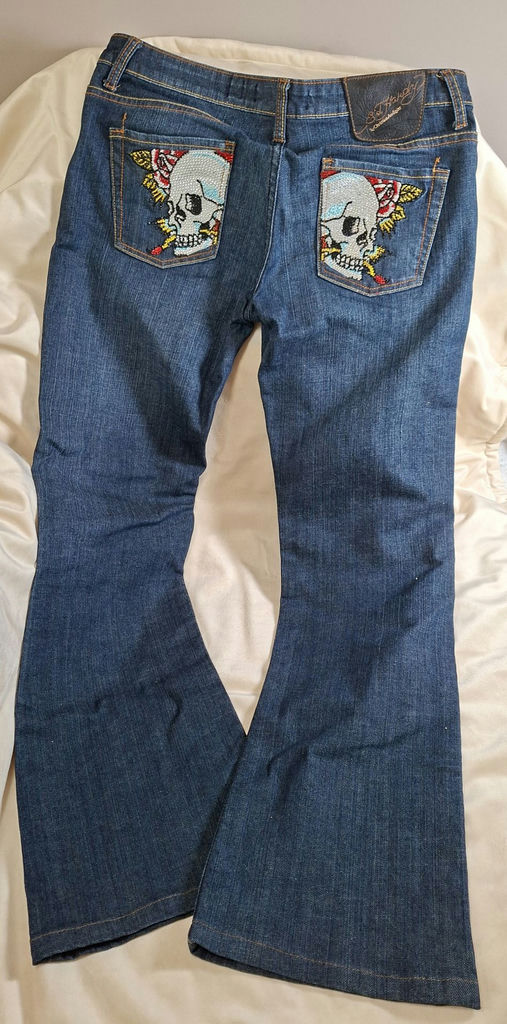 Ed Hardy Skull Pocket Denim Jeans - image 1 of 6