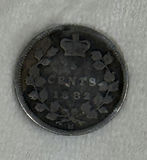 2 Silver Canadian 5-Cent Coins 1882-H and 1919 - thumbnail 4 of 6