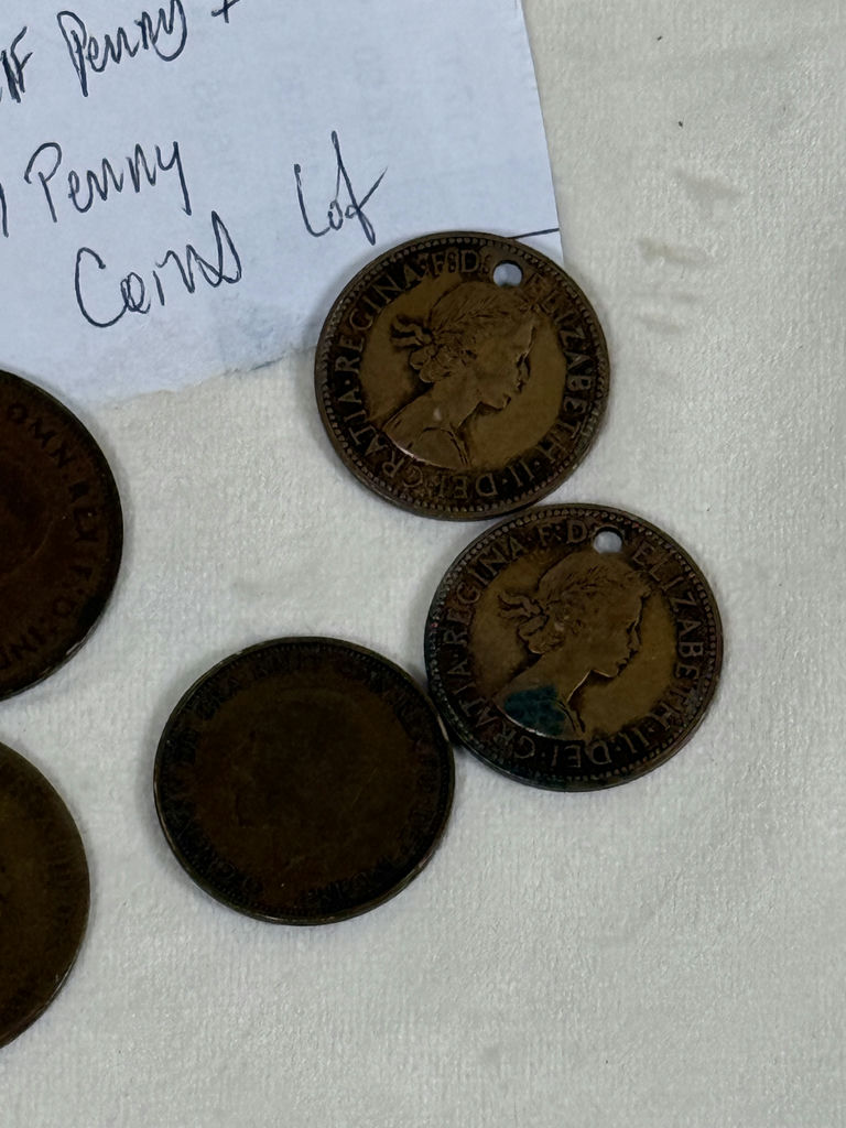 British Halfpenny and Penny Coin Lot - image 6 of 7
