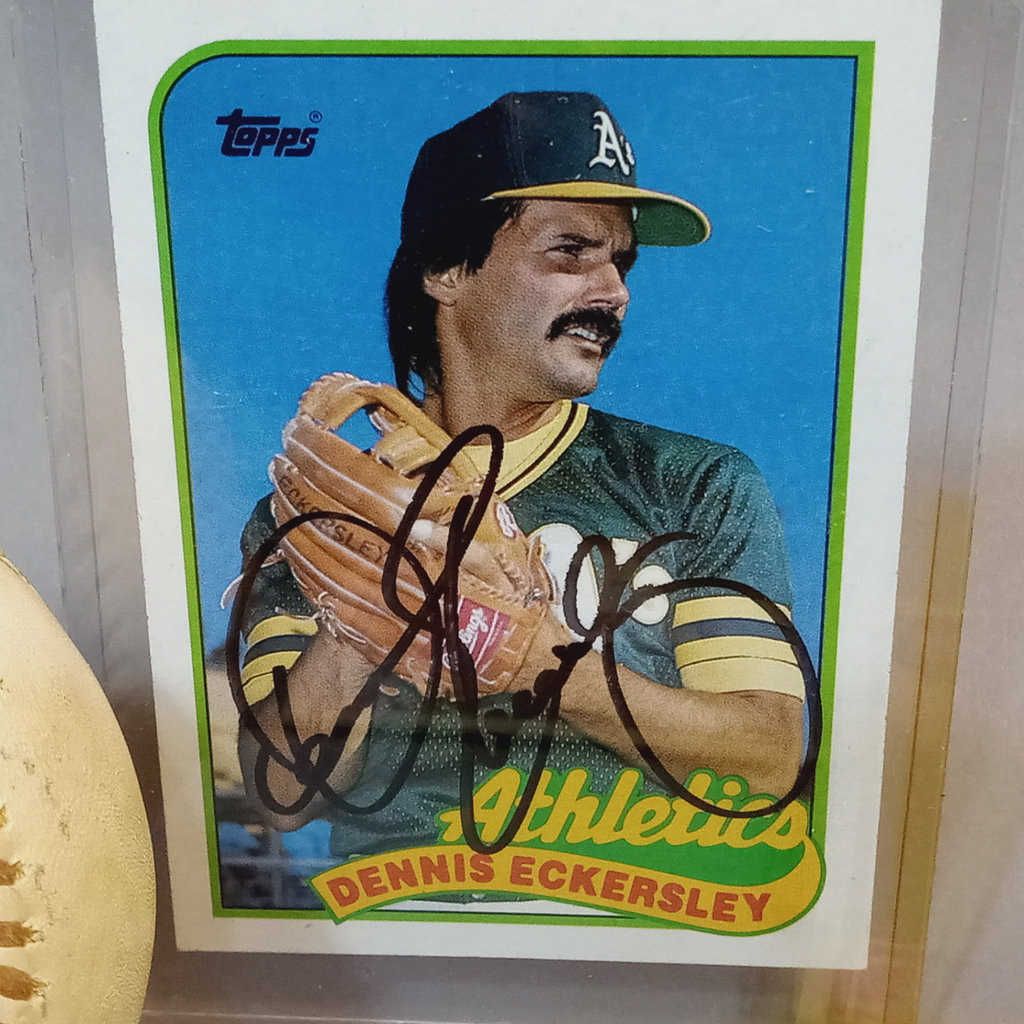 Dennis Eckersley Signed Baseball Card & More - image 2 of 15