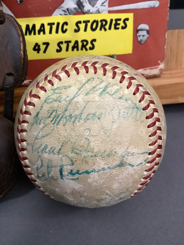 1950s Era Signed Red Sox Baseball, Glove & Book - image 5 of 8