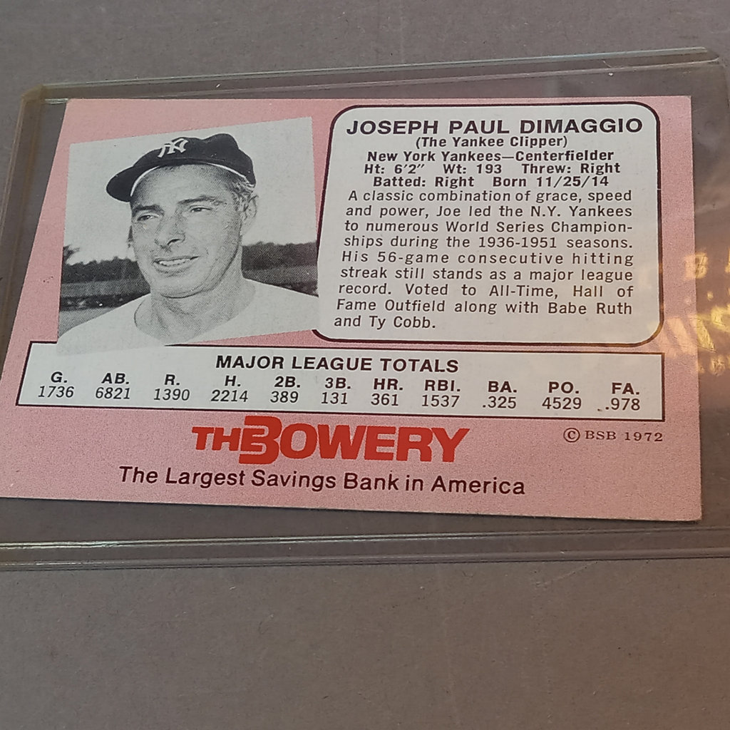 Joe DiMaggio Books & Cards - image 7 of 12
