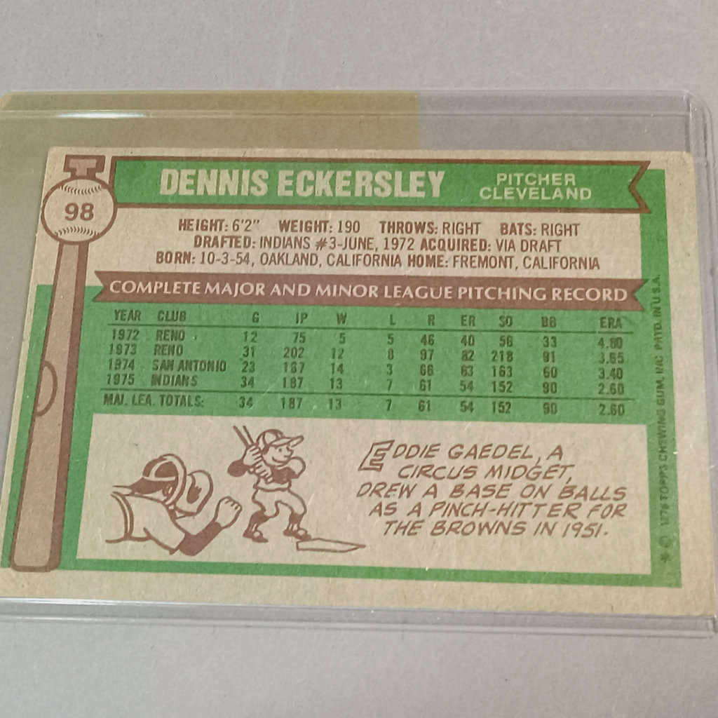 Dennis Eckersley Signed Baseball Card & More - image 6 of 15