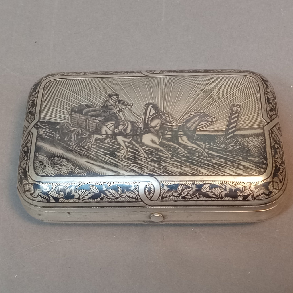 Russian Silver Cigarette Box & Cuff Links - image 16 of 20