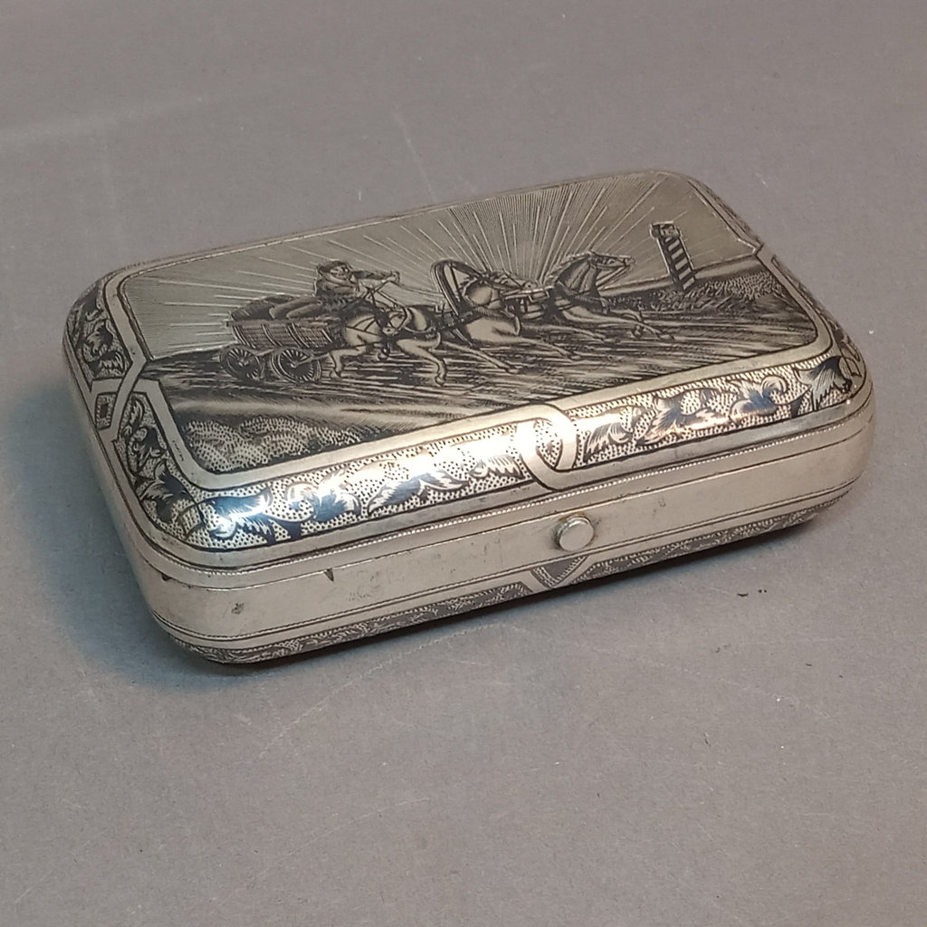 Russian Silver Cigarette Box & Cuff Links - image 14 of 20