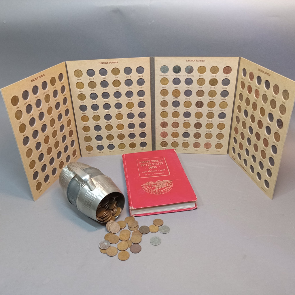 Penny Coin Album & Mug O' Wheat Pennies - image 1 of 13