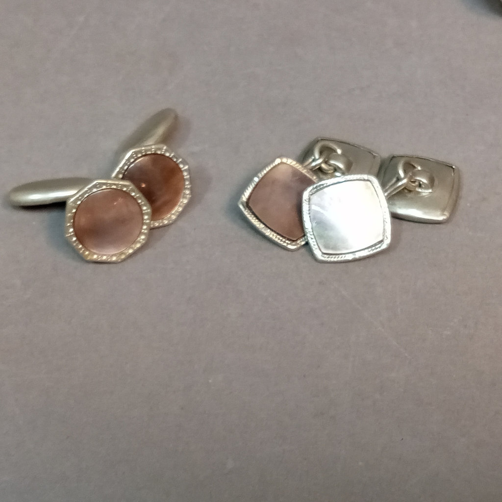 Russian Silver Cigarette Box & Cuff Links - image 4 of 20