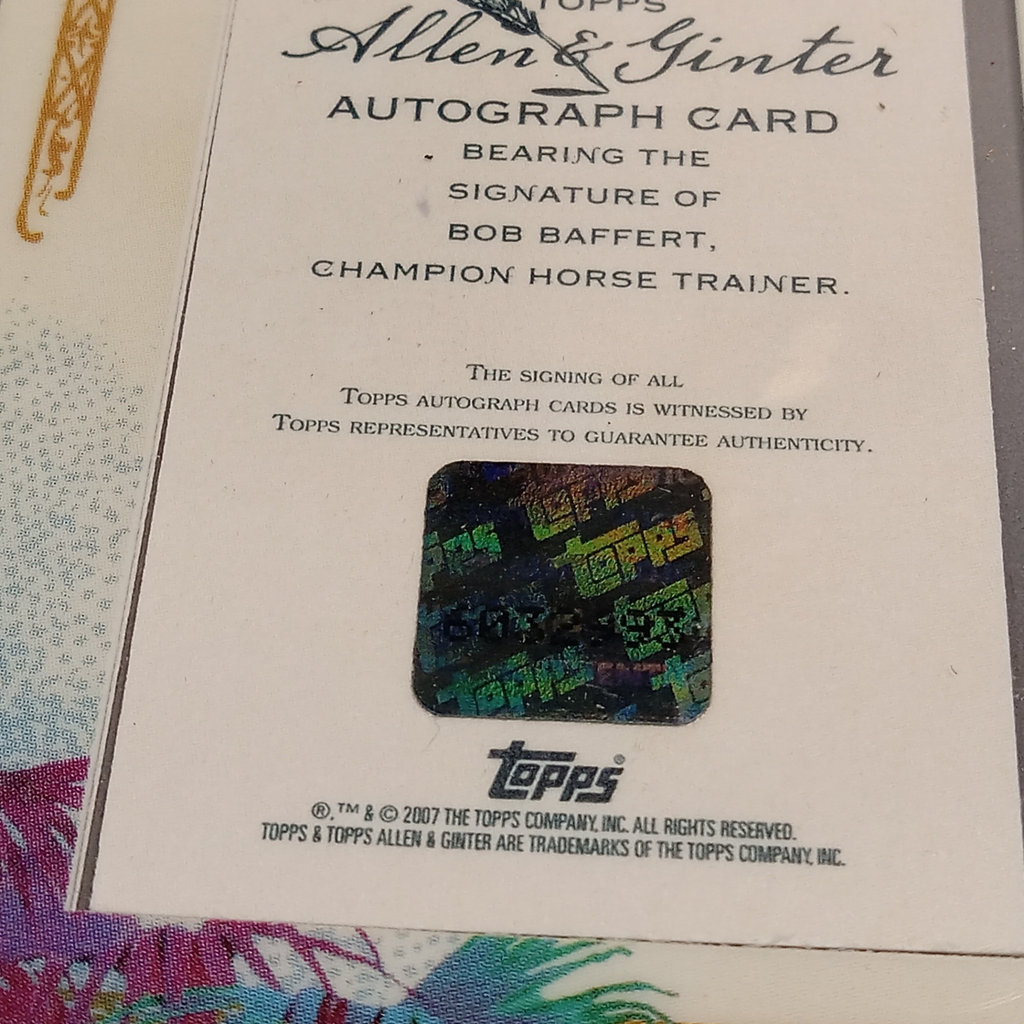 Allen + Ginter Autograph Card / Jockey Stars Cards - image 5 of 18