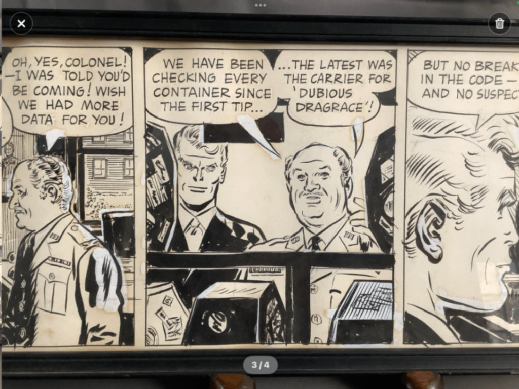 Milton Caniff Original Comic Strip Art - image 3 of 4