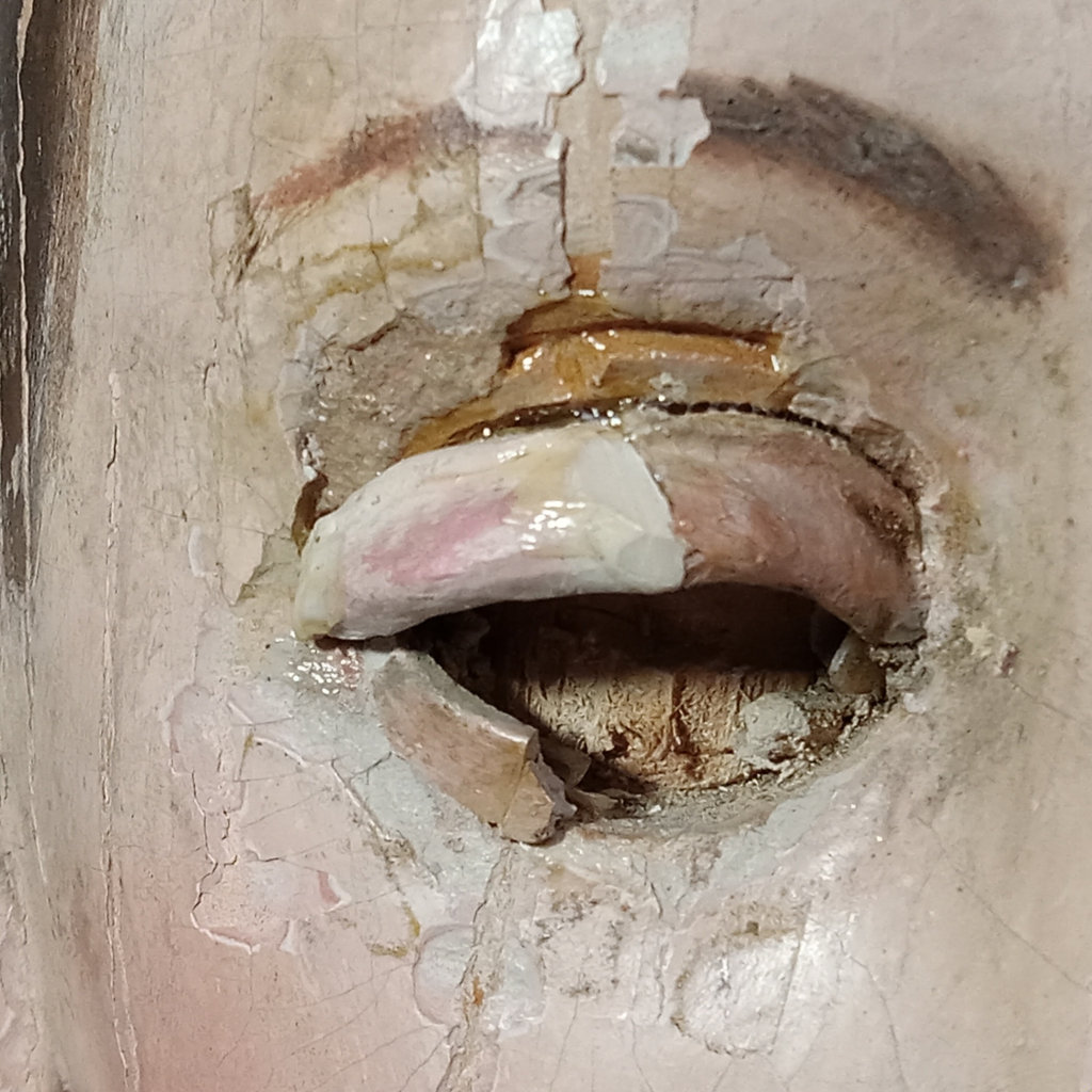 Antique Wood Carved Head / Mannequin Bust - image 12 of 17