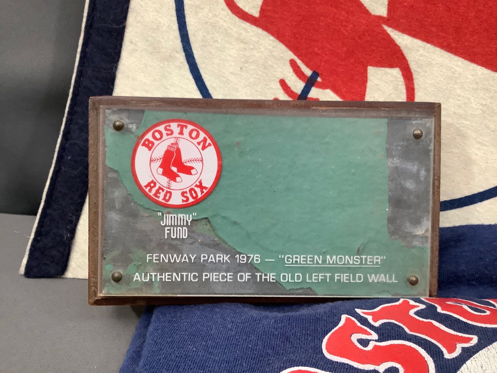 Signed Rick Broderick Ball and Green Monster Artifact - image 2 of 5