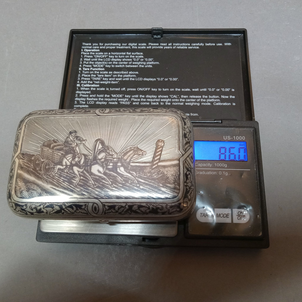 Russian Silver Cigarette Box & Cuff Links - image 20 of 20