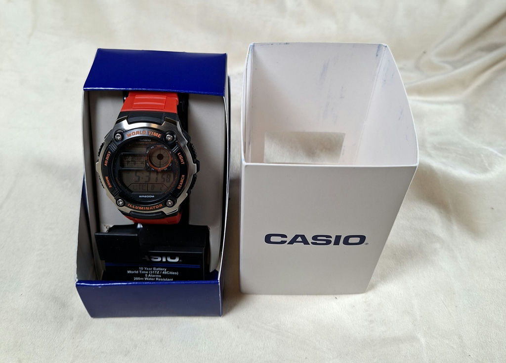 Casio Men's AE-2100W-4AV Digital World Time Wristwatch with Box - image 1 of 11