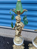 Pair of Ornate Cherub Crystal Compotes, Ashtrays - thumbnail 2 of 9