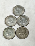 Five Kennedy Half Dollar Coins, 40% SILVER 1967,68,69 - thumbnail 4 of 4
