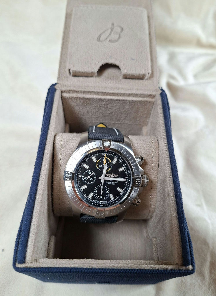 Breitling Chronograph 45 Avenger Wristwatch with Box and Warranty Card Holder, SUPER HIGH END WATCH - image 2 of 12