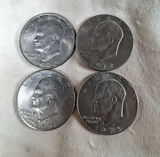Four Eisenhower One Dollar Coins - thumbnail 4 of 5