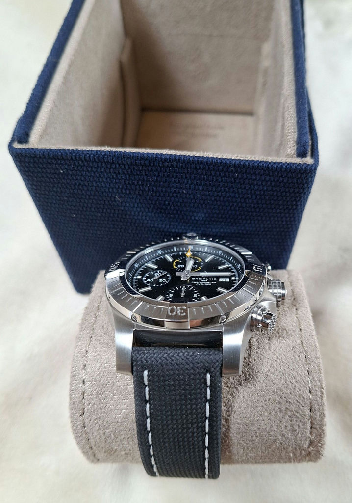 Breitling Chronograph 45 Avenger Wristwatch with Box and Warranty Card Holder, SUPER HIGH END WATCH - image 3 of 12