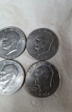 Four Eisenhower One Dollar Coins - thumbnail 5 of 5