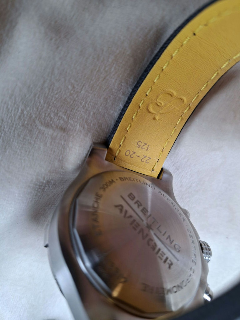 Breitling Chronograph 45 Avenger Wristwatch with Box and Warranty Card Holder, SUPER HIGH END WATCH - image 8 of 12