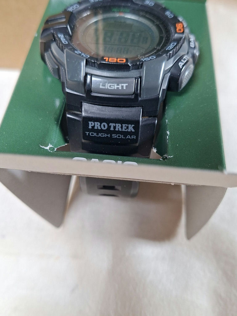 Casio Pro Trek Tough Solar Digital Watch with Box and Manuals - image 3 of 10
