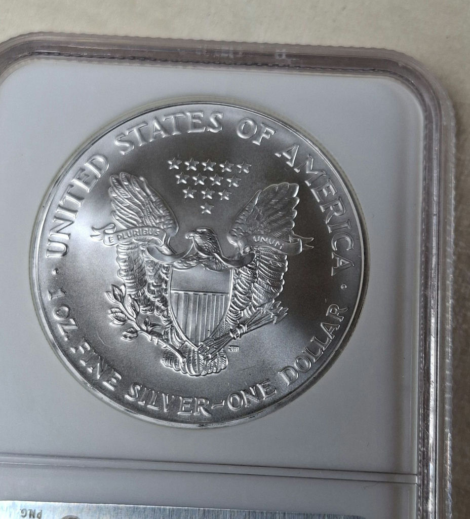 2007 American Silver Eagle $1 Coin NGC Early Releases Gem Uncirculated - image 4 of 4