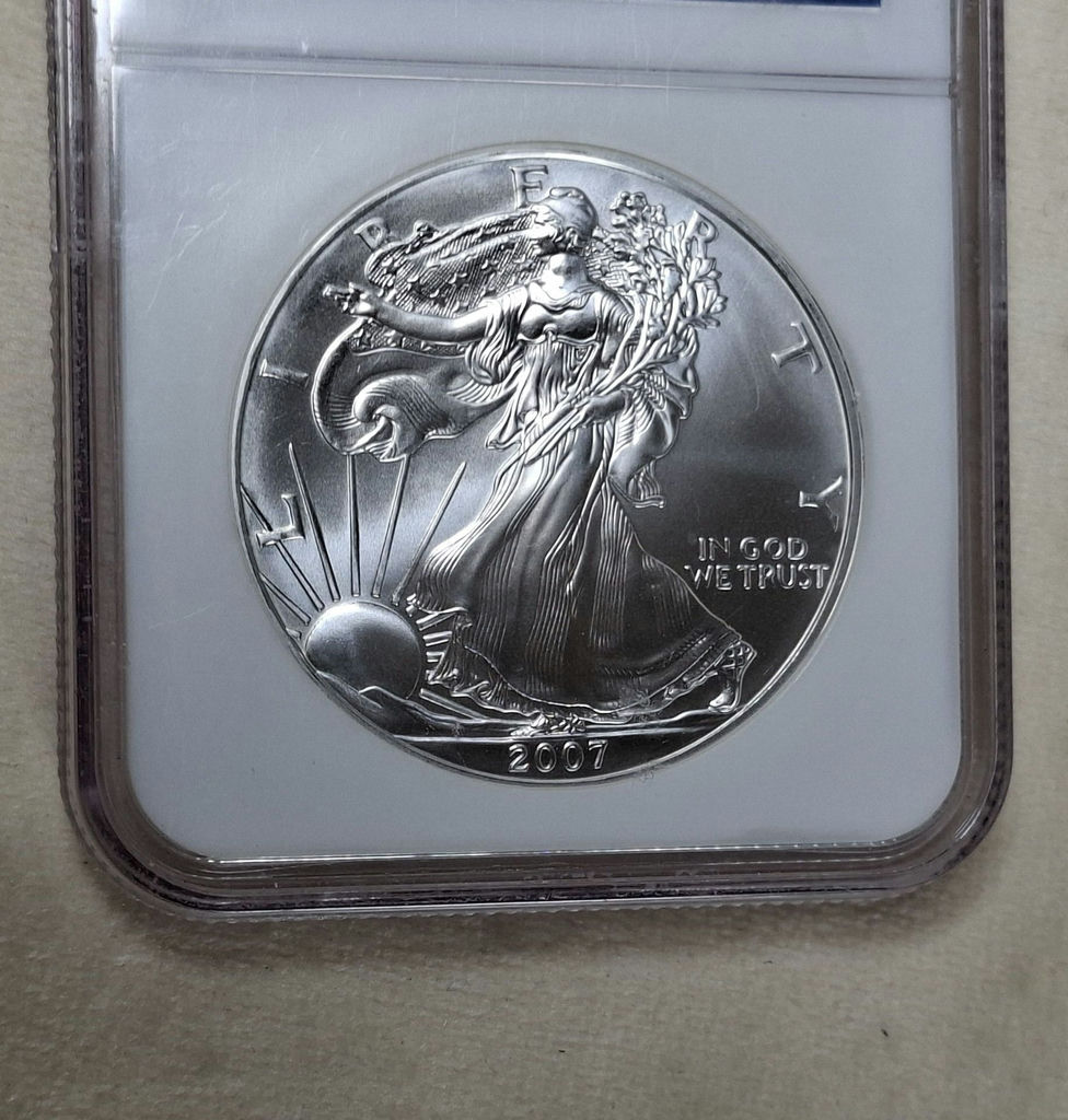 2007 American Silver Eagle $1 Coin NGC Early Releases Gem Uncirculated - image 2 of 4
