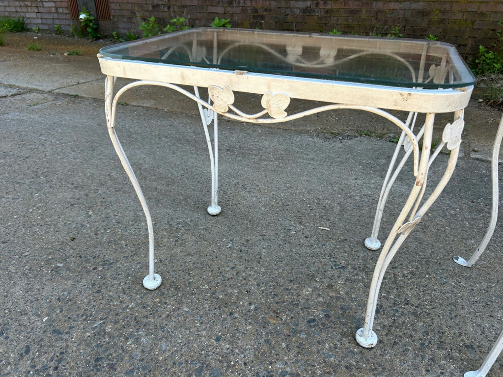Glass Top Wrought Iron Patio Tables - image 7 of 8