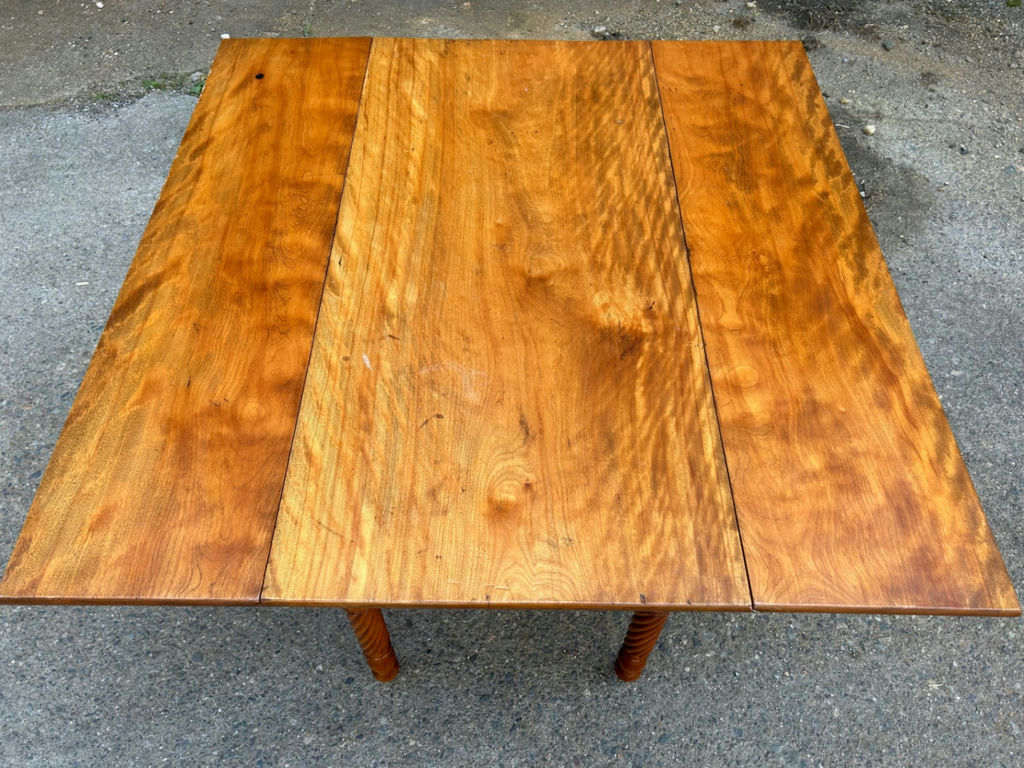 Antique Drop Leaf Table Barley Twist Legs - image 5 of 11