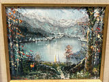 Signed Landscape Lake Oil Painting  - thumbnail 5 of 5