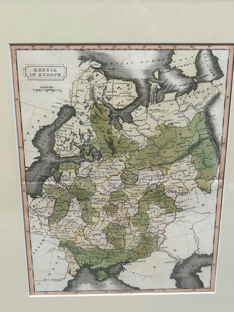 Old Colored Maps, Europe-Russia and Bedford Mass - image 3 of 6