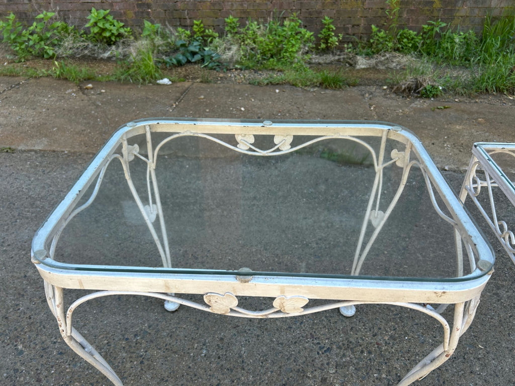 Glass Top Wrought Iron Patio Tables  - image 4 of 8