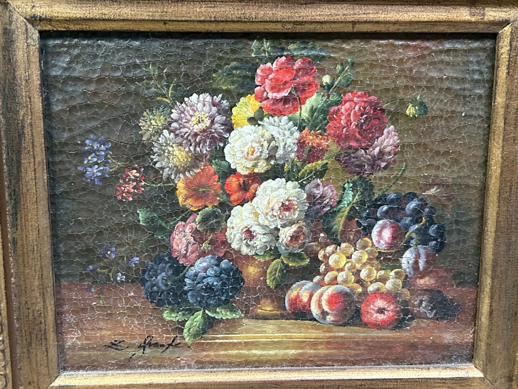 Signed Still Life Floral Painting - image 4 of 5