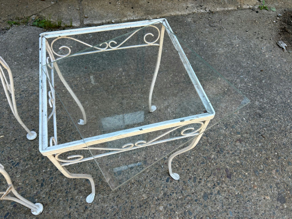 Glass Top Wrought Iron Patio Tables - image 8 of 8